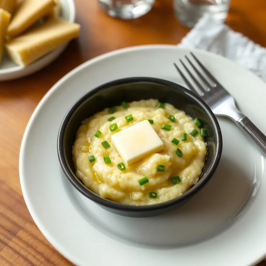 AI-generated illustration of Cheddar and Scallion Grits